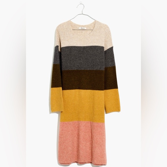 MADEWELL Colorblock Midi Sweater Dress - Picture 4 of 7